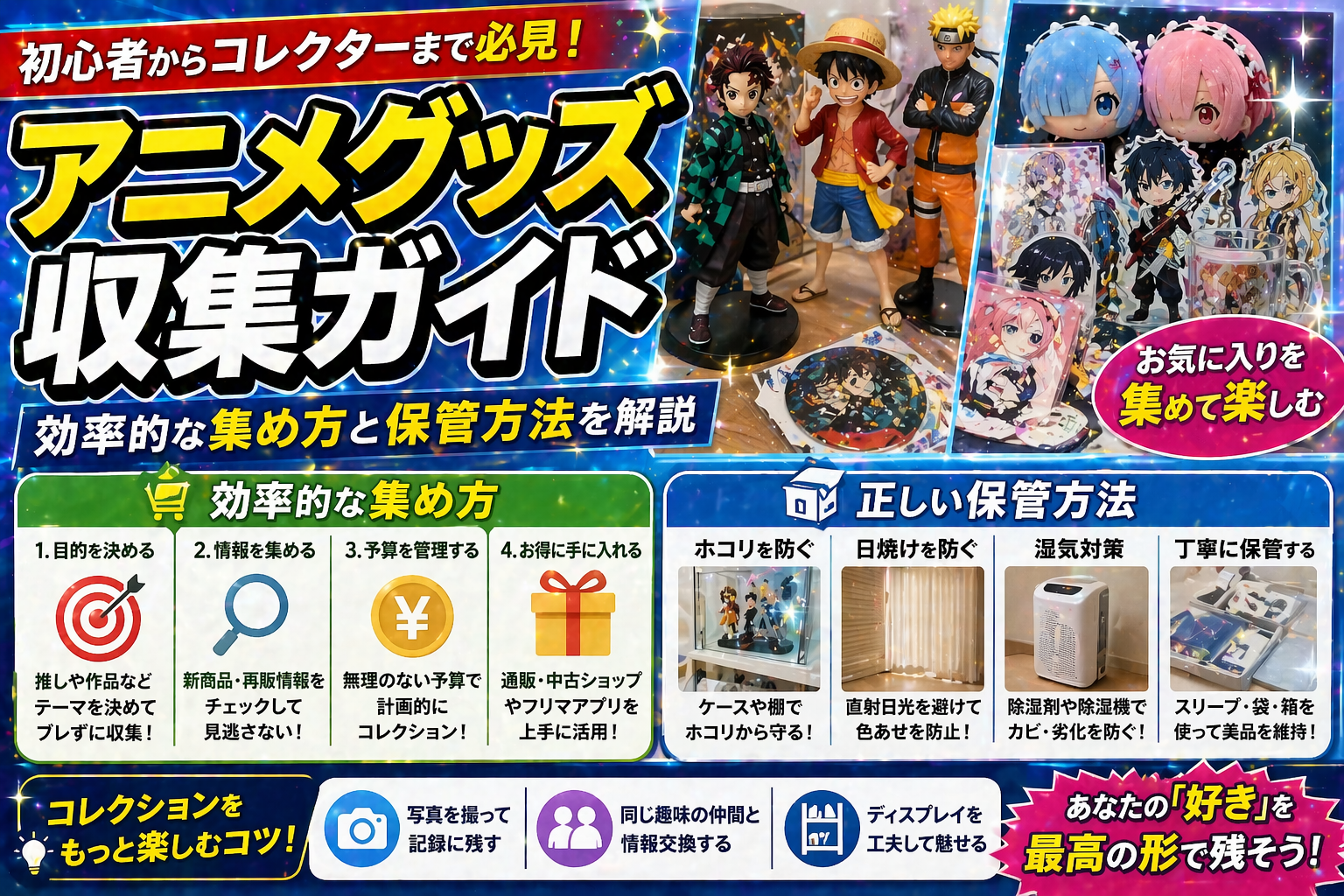 アニメグッズ収集ガイド2026｜効率的な集め方・保管方法・売買のコツ完全網羅