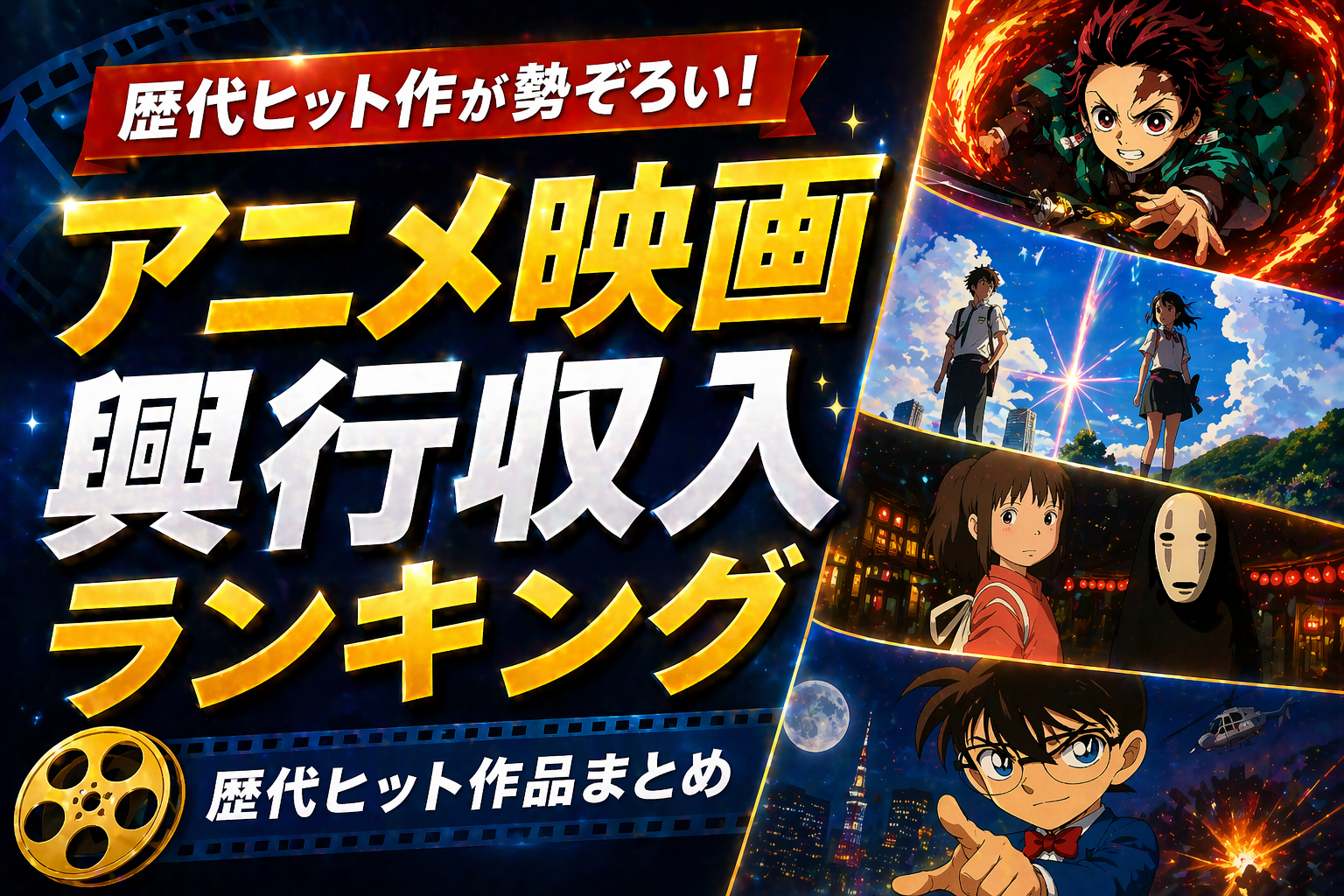 アニメ映画興行収入ランキング2026｜歴代ヒット作品TOP30＋海外ヒット作完全解説