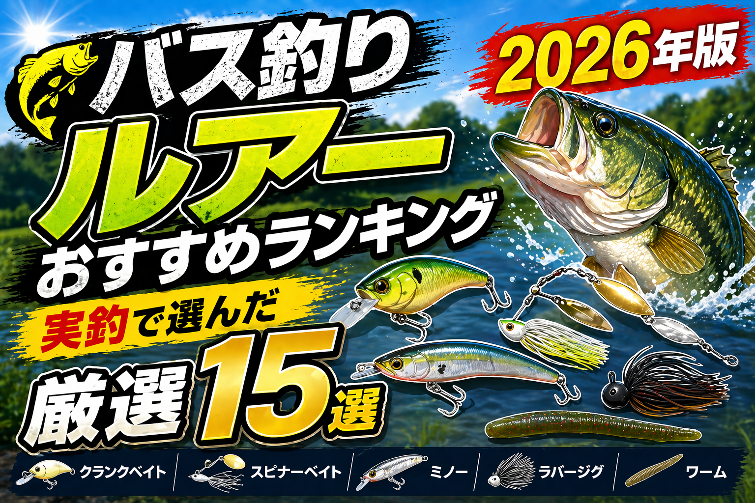 バス釣りルアーおすすめランキング2026年版｜実釣で選んだ厳選15選