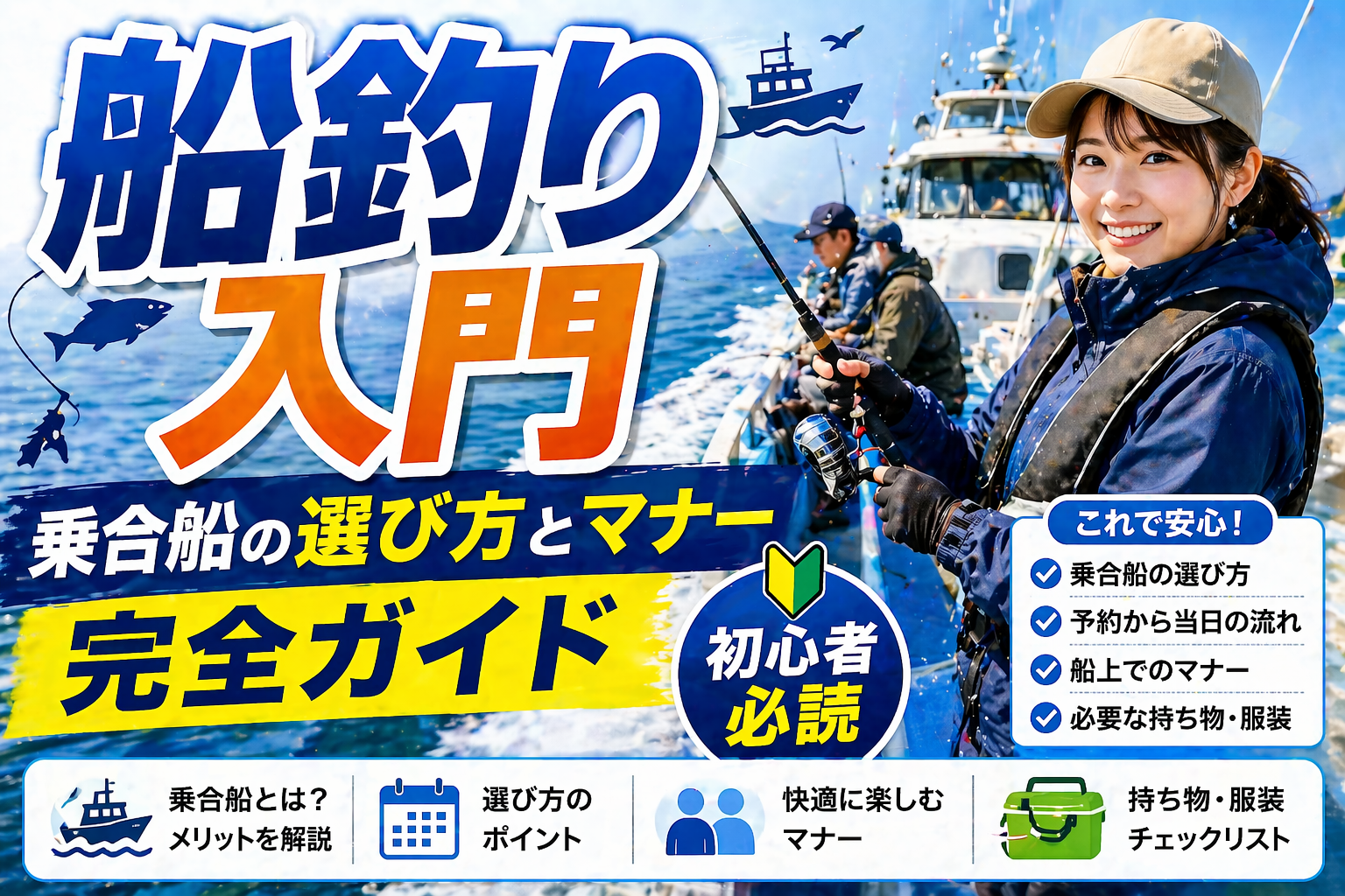 船釣り入門完全ガイド2026｜乗合船の選び方とマナー・酔い対策・人気ターゲット【初心者必読】