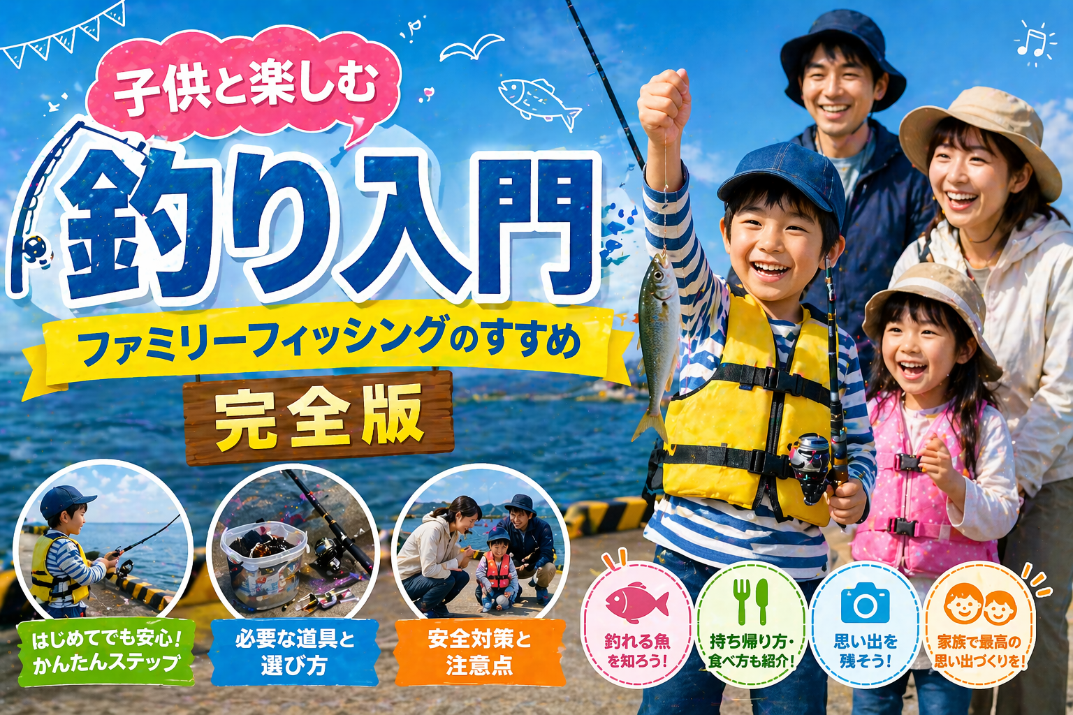 子供と楽しむ釣り入門完全ガイド2026｜ファミリーフィッシングのすすめと安全対策・おすすめスポット