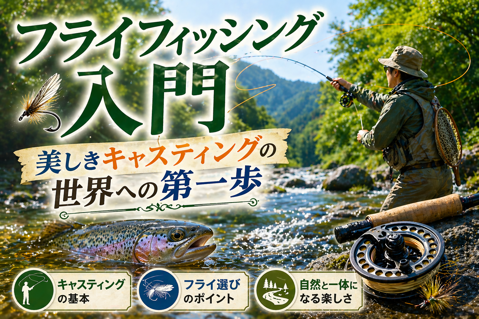 フライフィッシング入門2026｜道具選び・キャスティング・初渓流まで完全ガイド