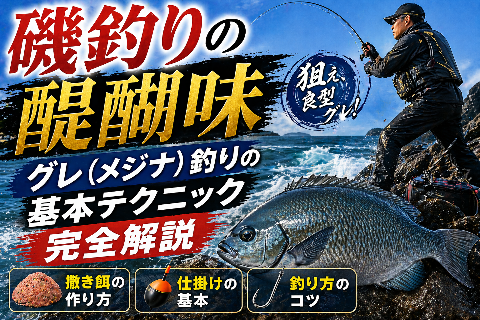 磯釣りの醍醐味｜グレ（メジナ）釣りの基本テクニック完全マスター2026