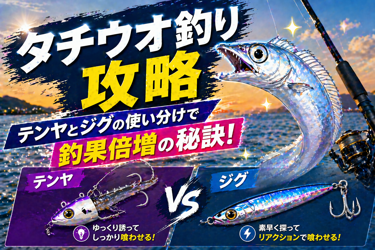 タチウオ釣り攻略完全ガイド2026｜テンヤ・ジグ・ワインドの使い分けで釣果倍増の秘訣