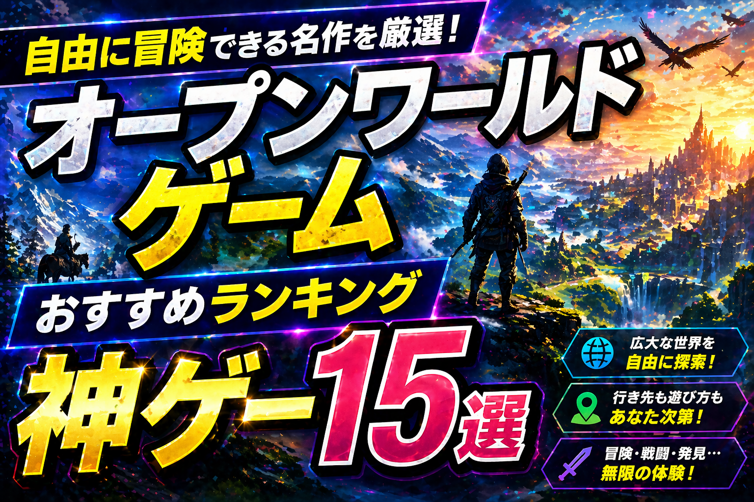 オープンワールドゲームおすすめランキング2026｜自由に冒険できる名作20選