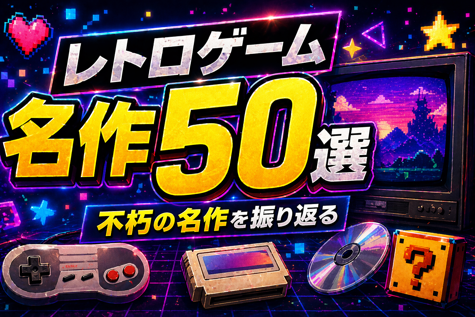 レトロゲーム名作50選2026｜ファミコン～PS2の不朽の傑作を世代別ランキング
