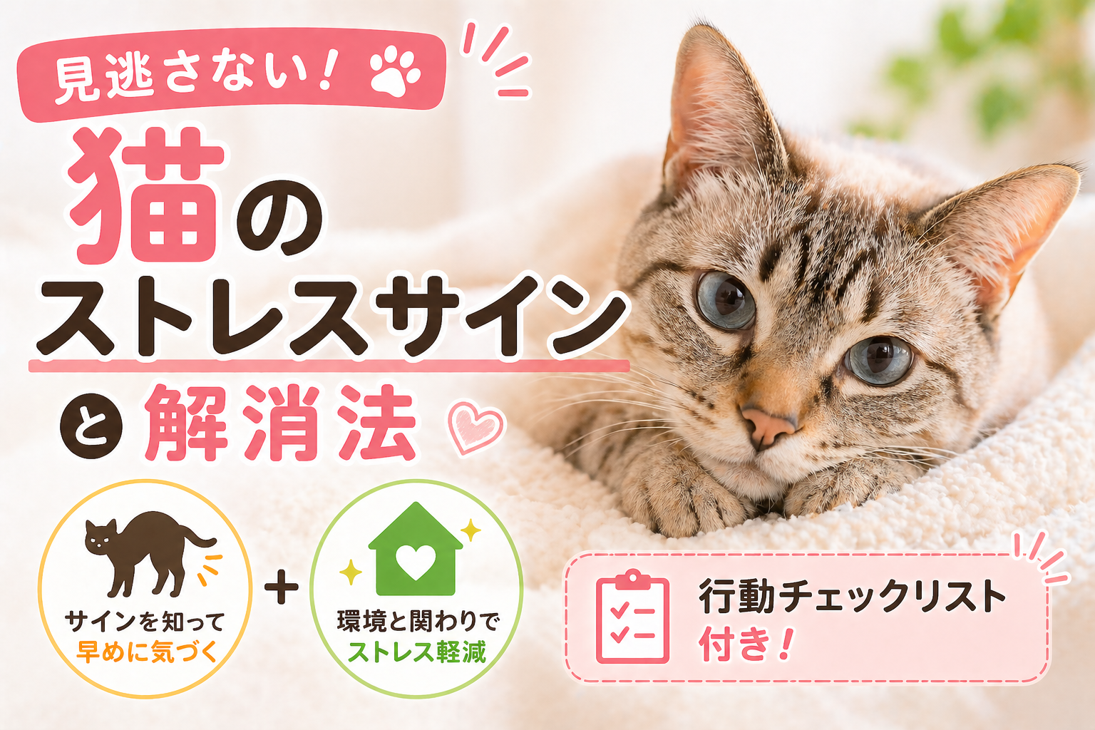 猫のストレスサインと解消法｜見逃さない行動チェックリスト