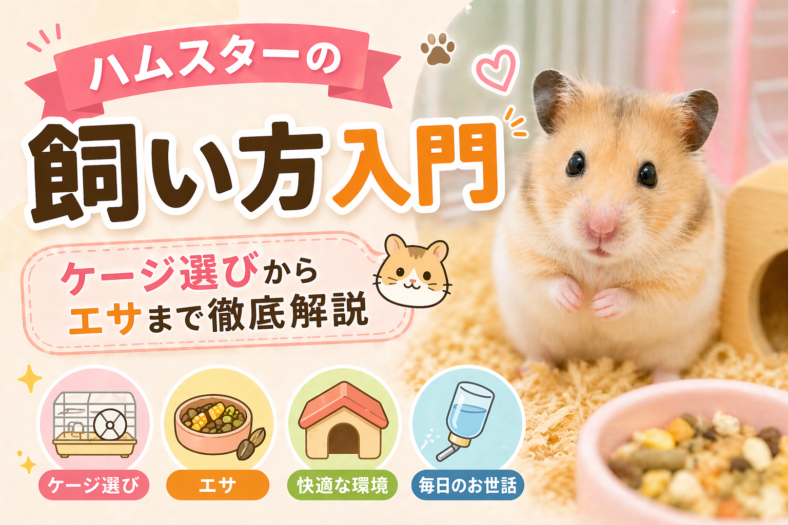 ハムスターの飼い方入門｜ケージ選びからエサまで徹底解説