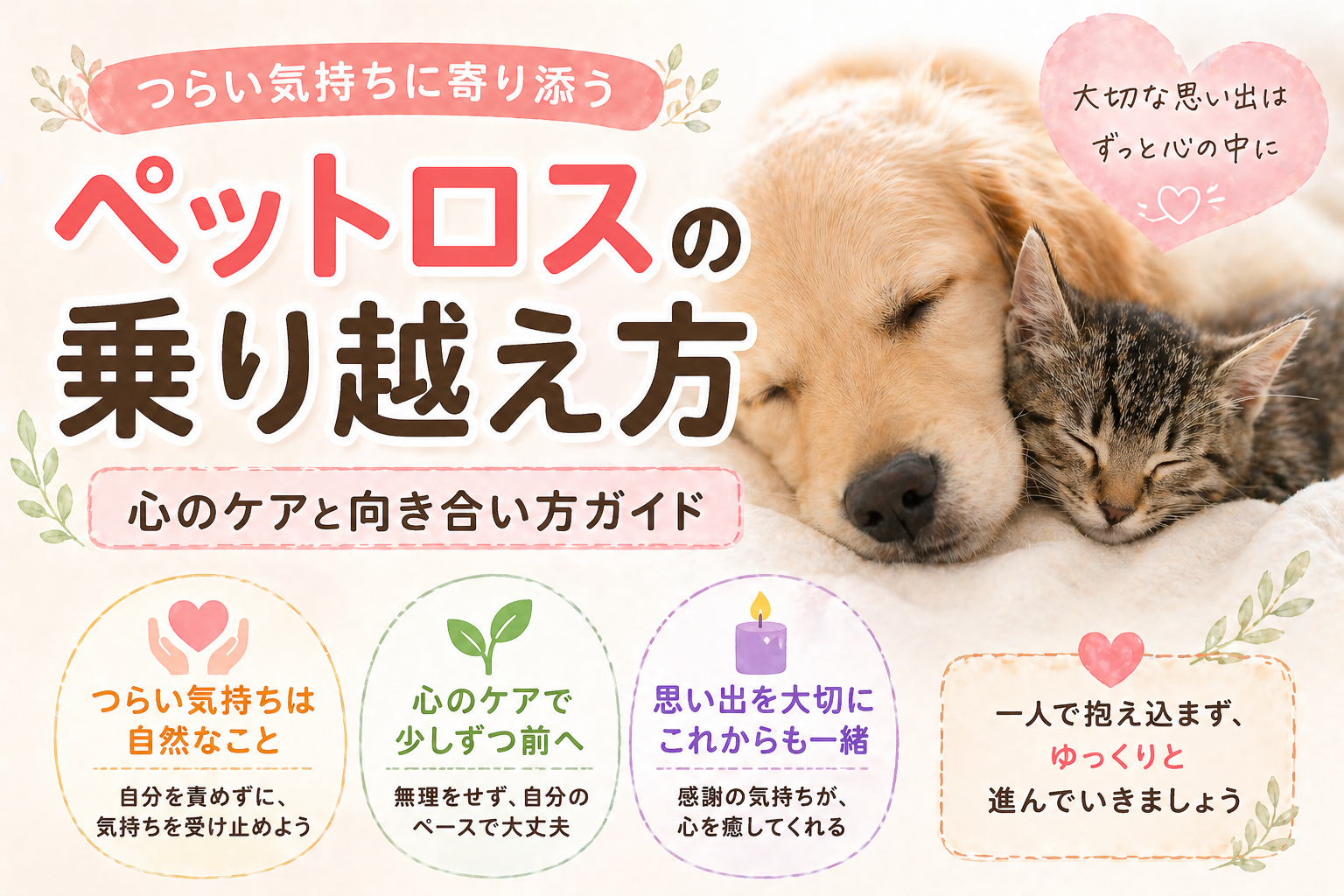 ペットロスの乗り越え方｜心のケアと向き合い方ガイド